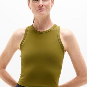 Athleta Women's Transcend Crop Tank Picoline Olive Size Medium